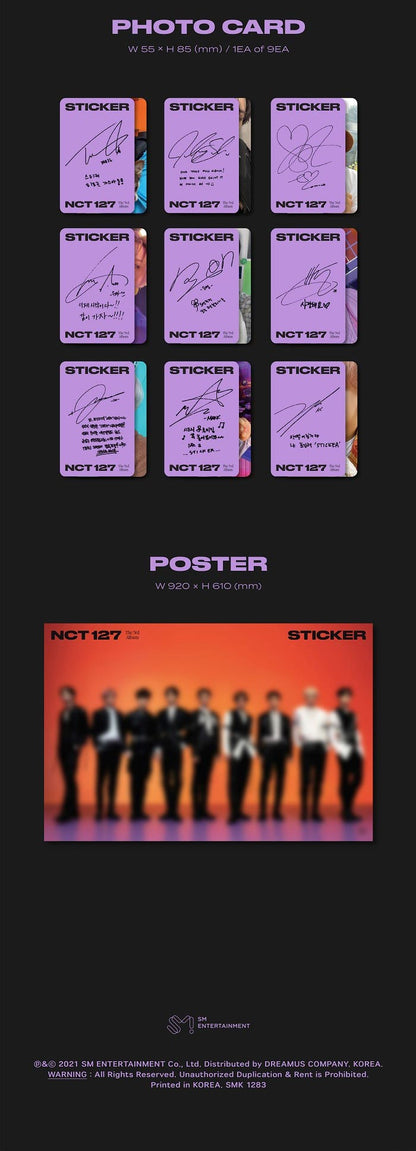 NCT 127 Album Vol. 3 - Sticker (Sticker Ver.)