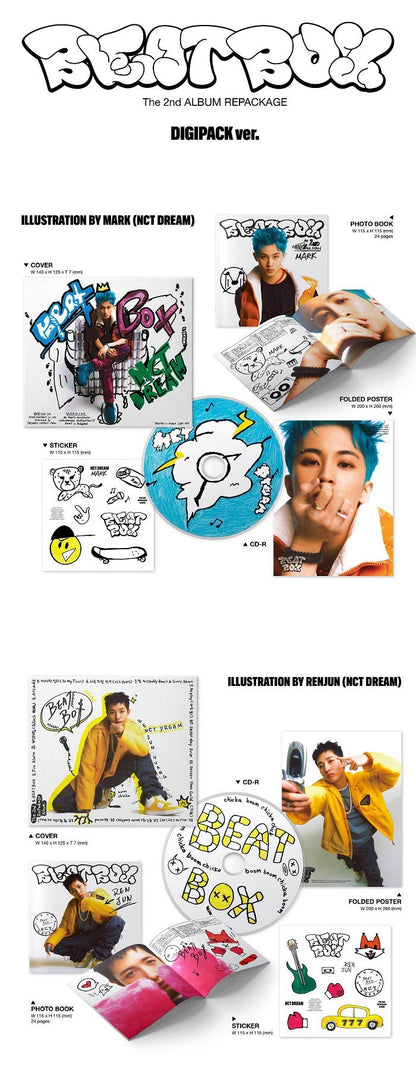 NCT DREAM Album Vol. 2 (Repackage) - Beatbox (Digipack Ver.) (Random)
