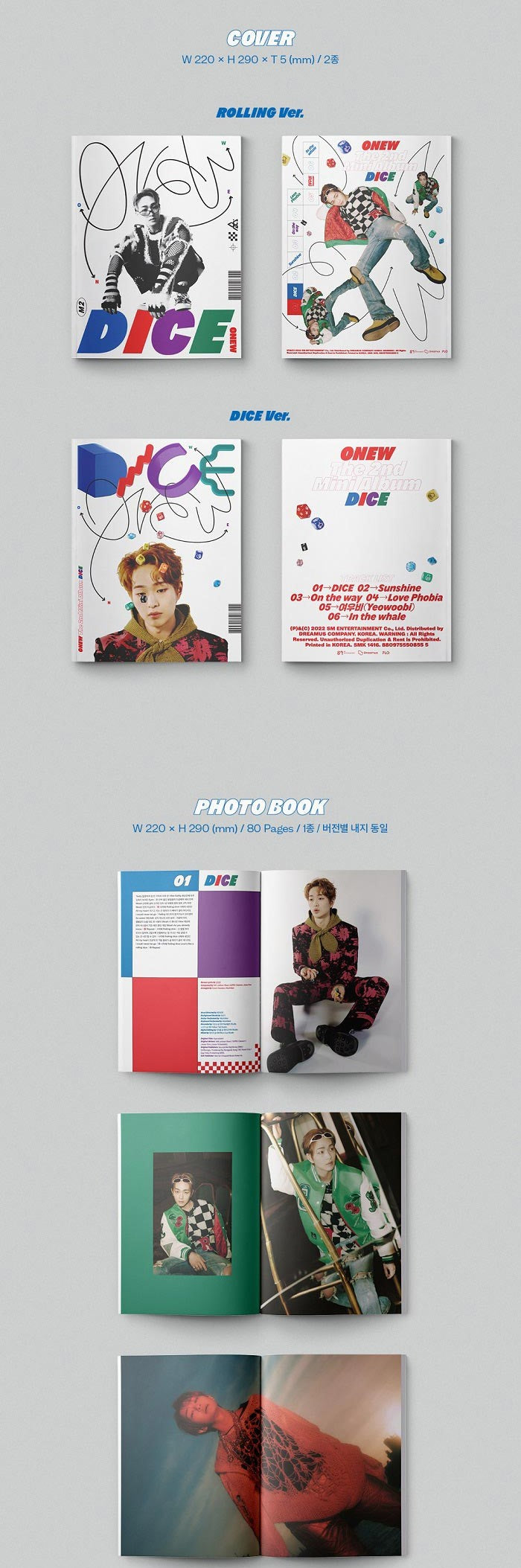 ONEW Mini Album Vol. 2 - DICE (Photobook Ver.) (Random)