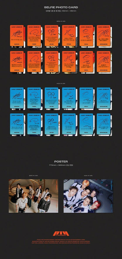 P1Harmony Mini Album Vol. 4 - HARMONY : ZERO IN (Random)