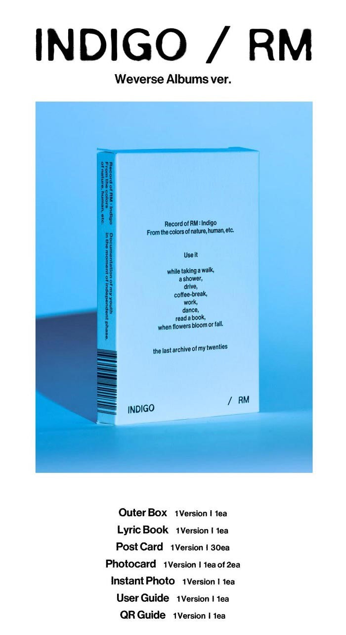 RM - Indigo (Postcard Edition) (Weverse Albums Ver.)