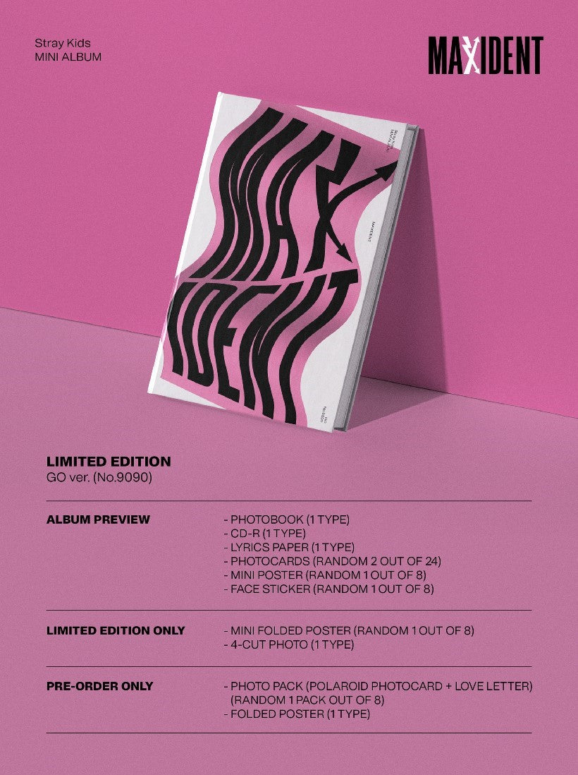 [PRE-OWNED] Stray Kids Mini Album - MAXIDENT (GO Ver.) (Limited Edition)