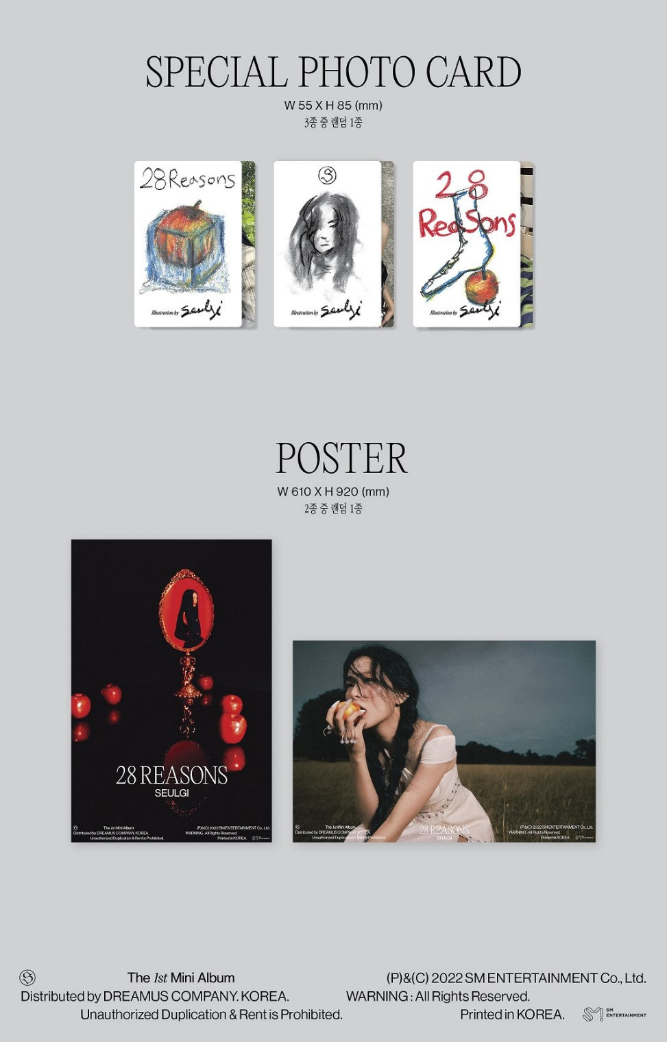 SEULGI Mini Album Vol. 1 - 28 Reasons (Special Ver.) (Random)