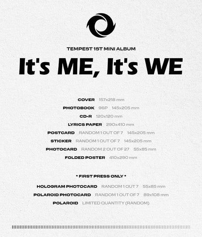 TEMPEST Mini Album Vol. 1 - It’s ME, It's WE (Random)