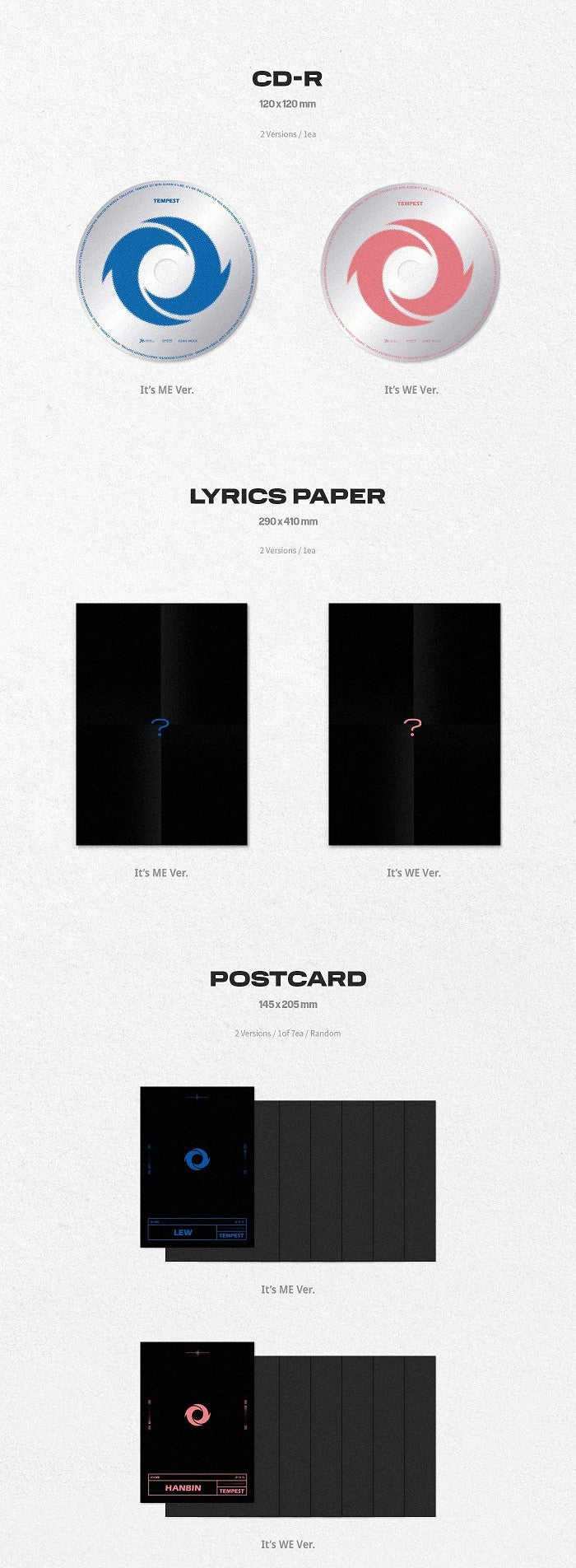 TEMPEST Mini Album Vol. 1 - It’s ME, It's WE (Random)