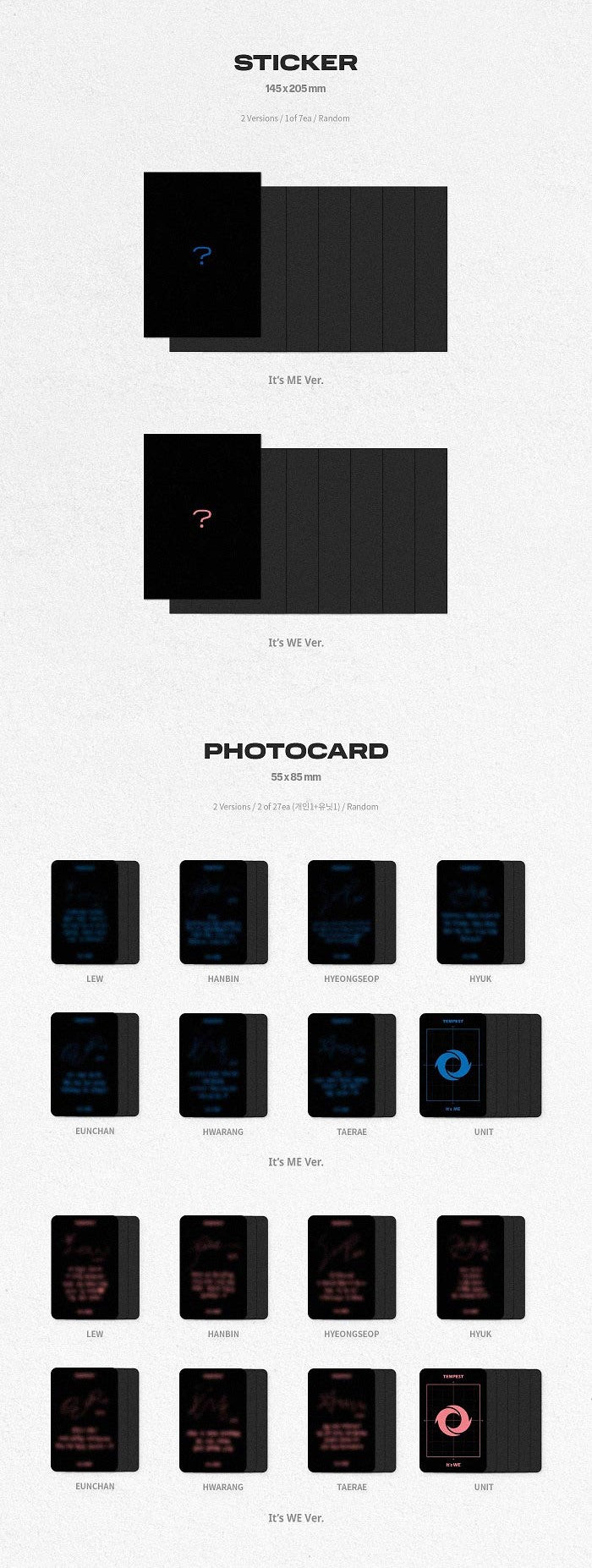 TEMPEST Mini Album Vol. 1 - It’s ME, It's WE (Random)