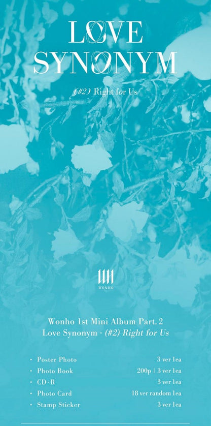 WONHO Mini Album Vol. 1 - LOVE SYNONYM 2. Right for Us (Random)