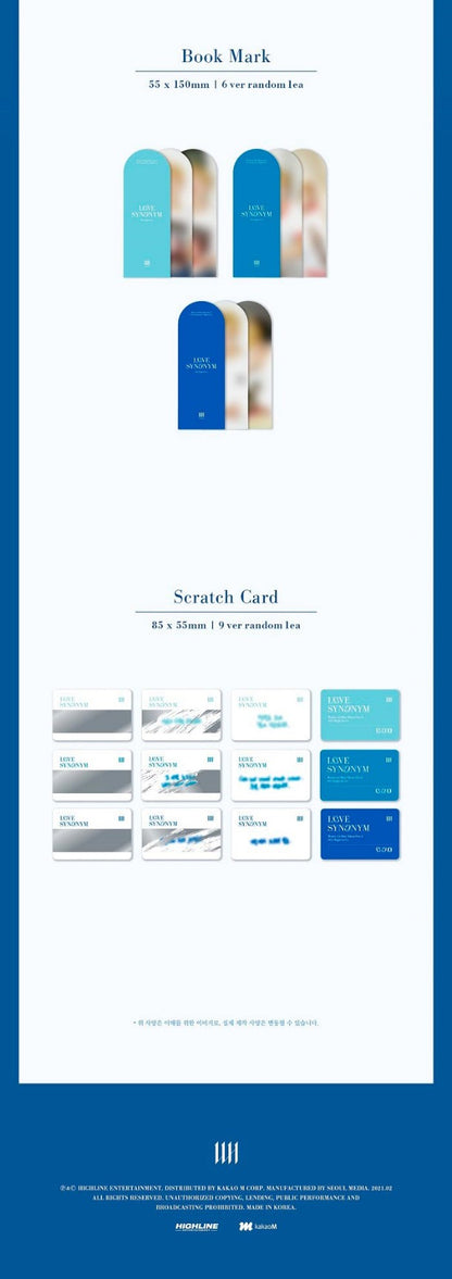 WONHO Mini Album Vol. 1 - LOVE SYNONYM 2. Right for Us (Random)
