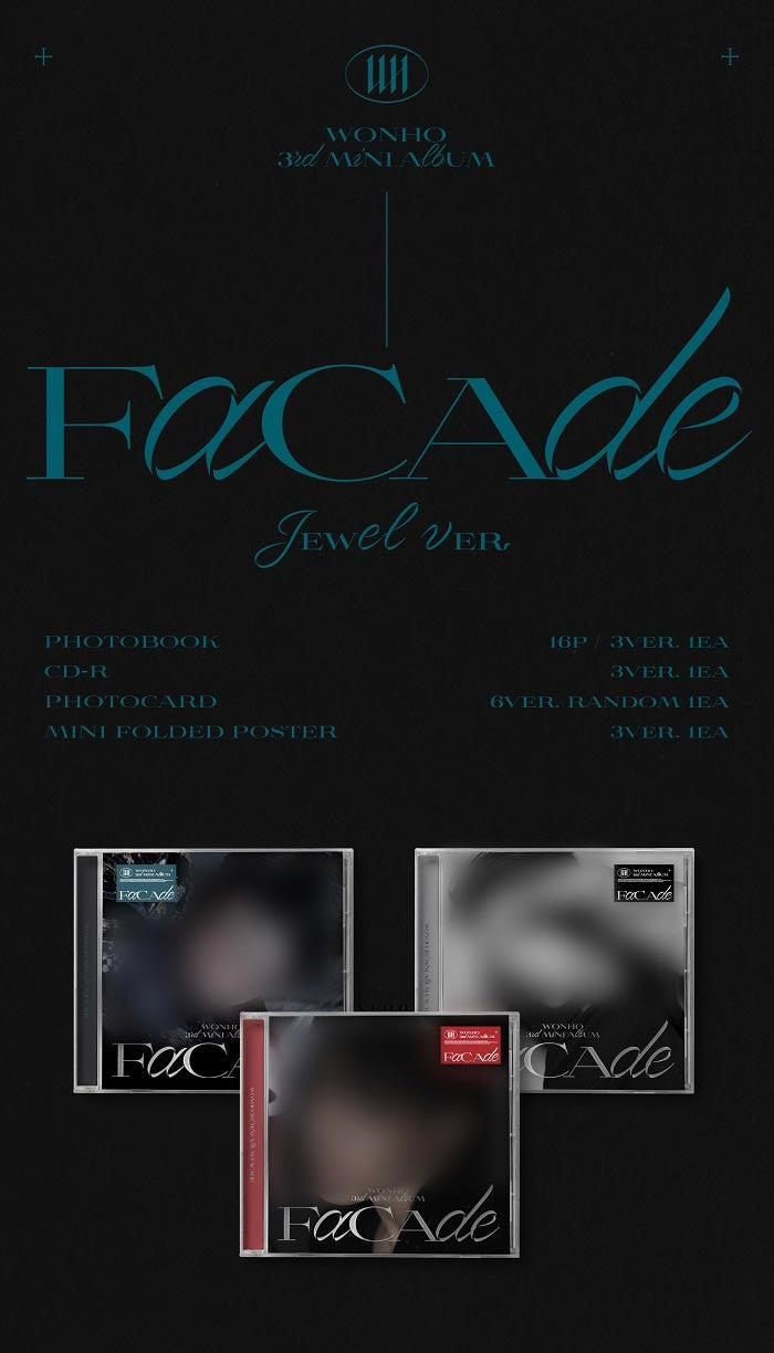 WONHO Mini Album Vol. 3 - FACADE (Jewel Ver.) (Random)