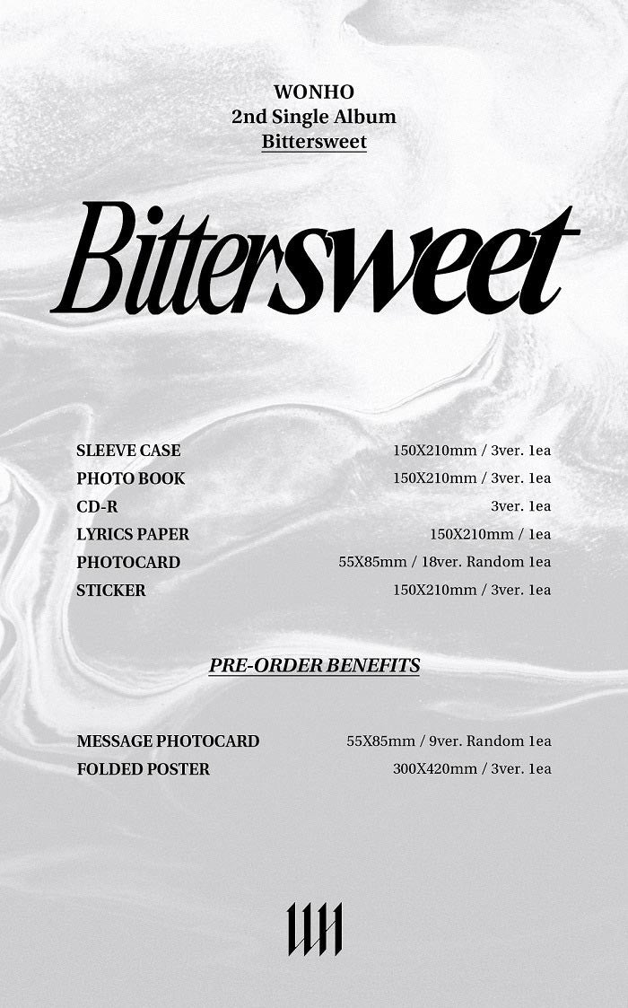 WONHO Single Album Vol. 2 - Bittersweet (Random)