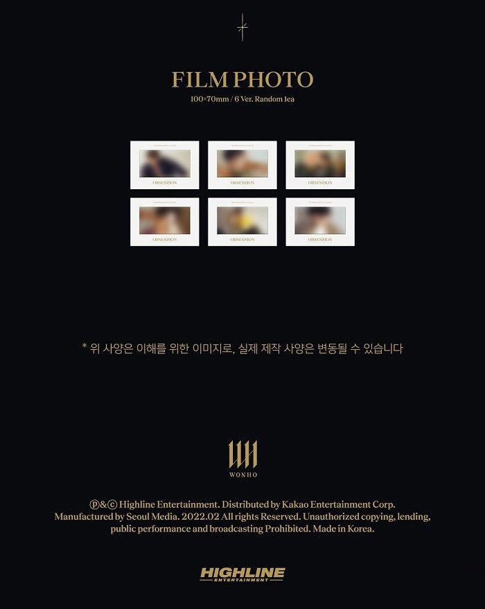 WONHO Single Album Vol. 1 - OBSESSION (Random)